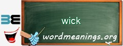 WordMeaning blackboard for wick